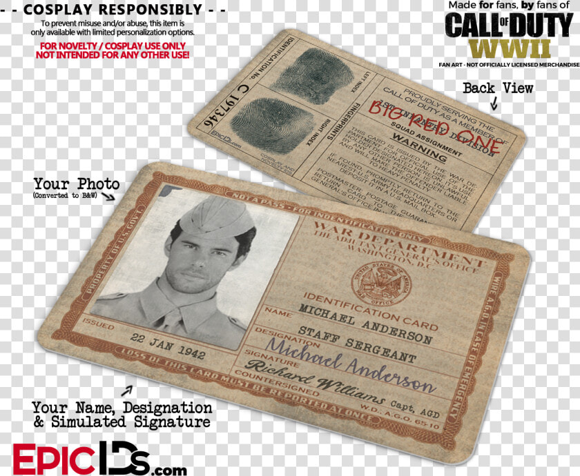 Wwii War Department Call Of Duty   Ghostbusters Id  HD Png DownloadTransparent PNG