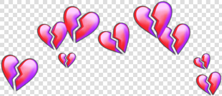  corona  corazón  corazones  coronadecorazones  glitch   Transparent Broken Heart Emoji  HD Png DownloadTransparent PNG