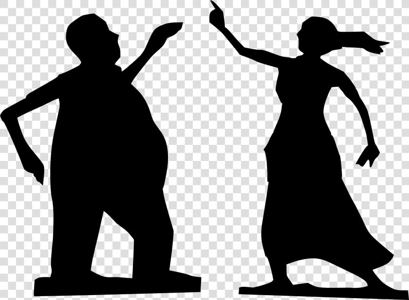 Dance Man Silhouette Woman Dancing   Fat Person Silhouette Png  Transparent PngTransparent PNG