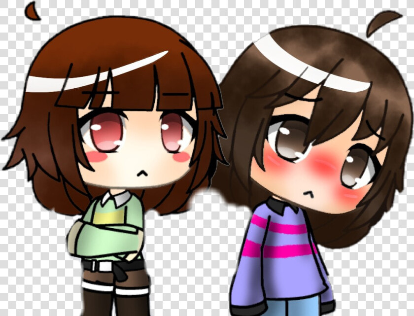  chara  gacha  frisk  undertale  gachalife  love  war   Frisk And Chara Gacha Life  HD Png DownloadTransparent PNG