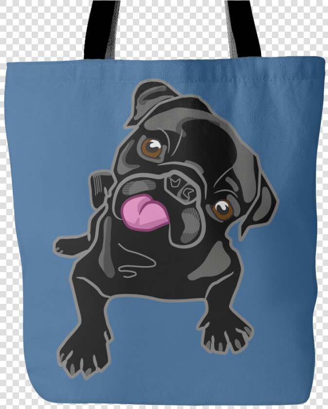 Black Pug Premium Tote Bag   Portable Network Graphics  HD Png DownloadTransparent PNG