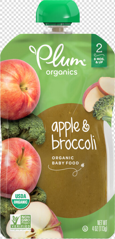 Plum Organics Apple And Broccoli  HD Png DownloadTransparent PNG