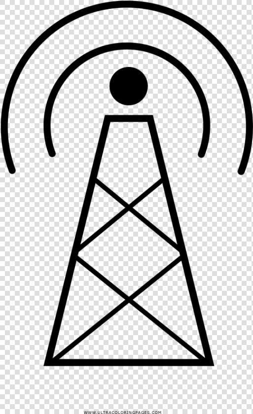 Radio Tower Coloring Page   Triangle  HD Png DownloadTransparent PNG