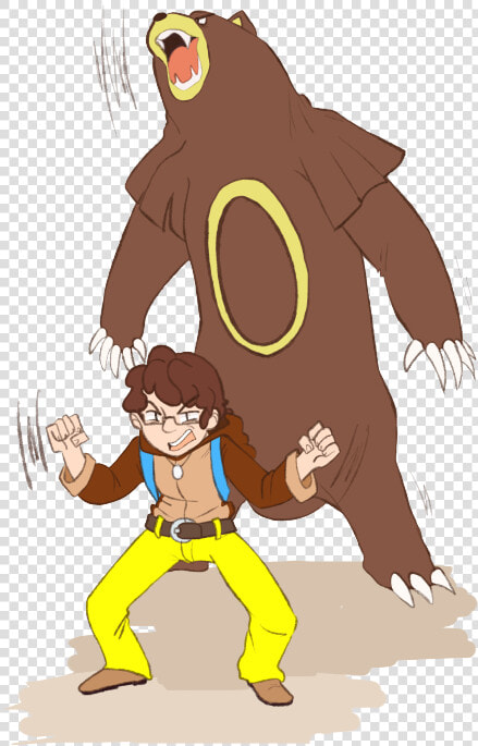Pokemon Fanart Crossover Ursaring Rooster Teeth Achievement   Cartoon  HD Png DownloadTransparent PNG