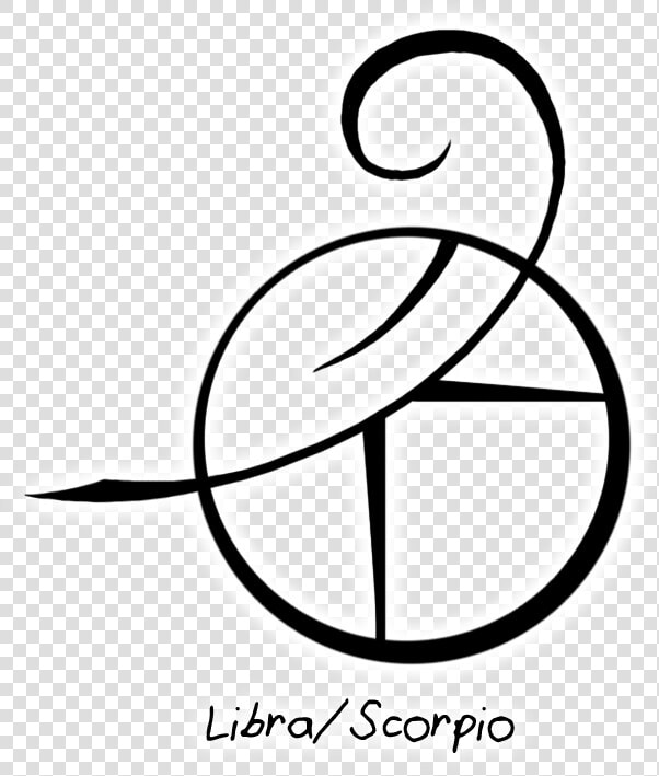 Libra Scorpio Cusp Symbol Tattoo  HD Png DownloadTransparent PNG