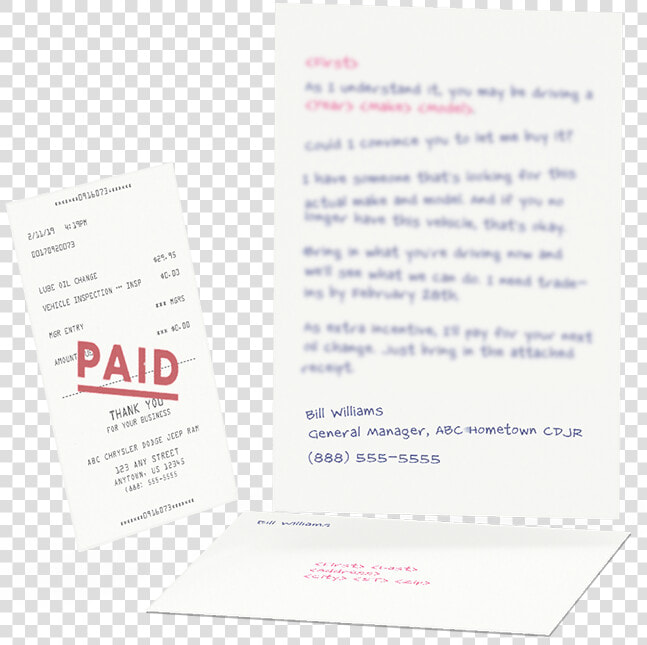 Hand Script Note And Receipt Mailer  HD Png DownloadTransparent PNG