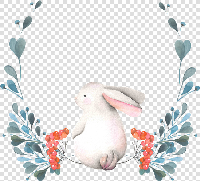 The Rabbit Png Transparent Hand painted Back Seated   Illustration  Png DownloadTransparent PNG