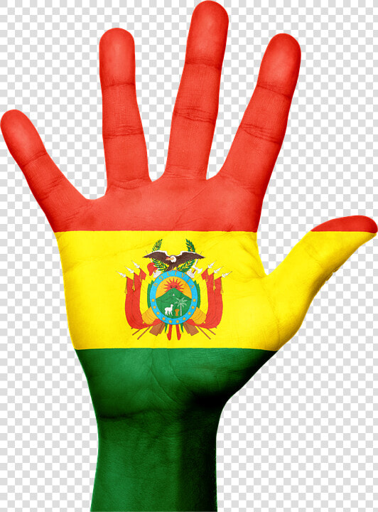Bolivia  Flag  Hand  National  Fingers  Patriotic   Bolivia Flag  HD Png DownloadTransparent PNG