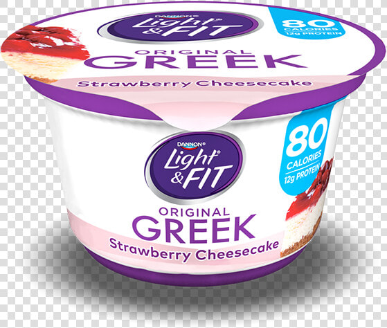Dannon Light And Fit Strawberry Cheesecake  HD Png DownloadTransparent PNG