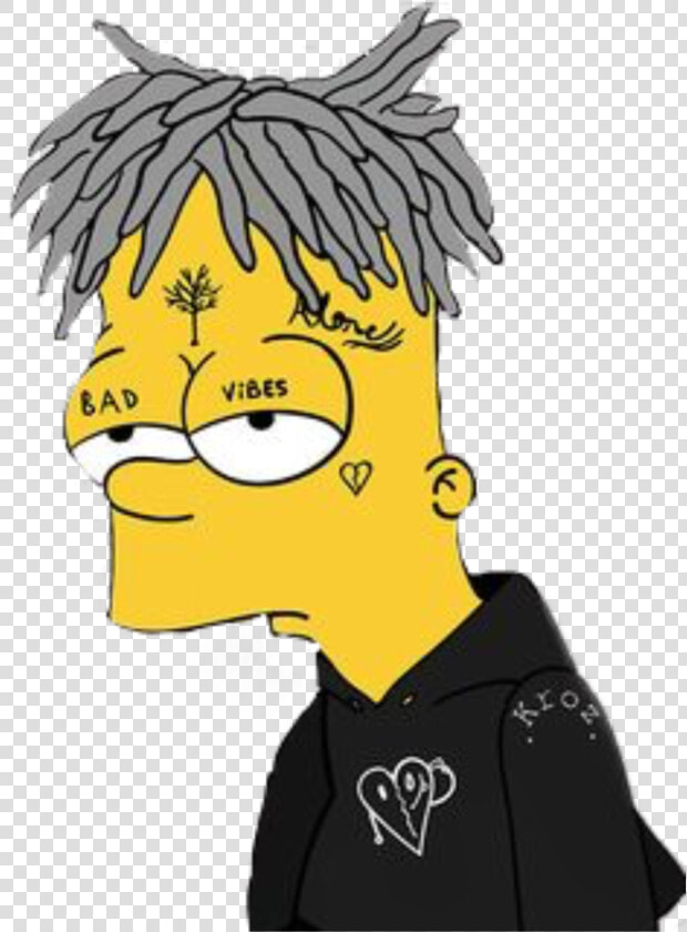 freetoedit  bartsimpson  xxxtentacion  freetoedit   Xxxtentacion Bart Simpson Drawing  HD Png DownloadTransparent PNG