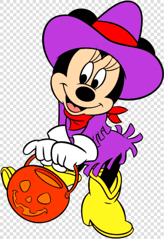 Disney Halloween Minnie Mouse Country Cowgirl With   Cartoon Disney Halloween Characters  HD Png DownloadTransparent PNG