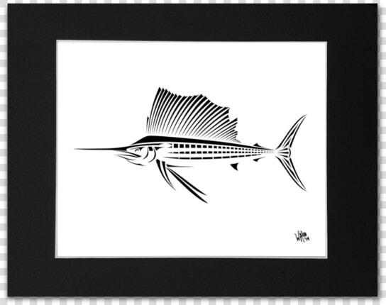 Sailfish Black And White  HD Png DownloadTransparent PNG