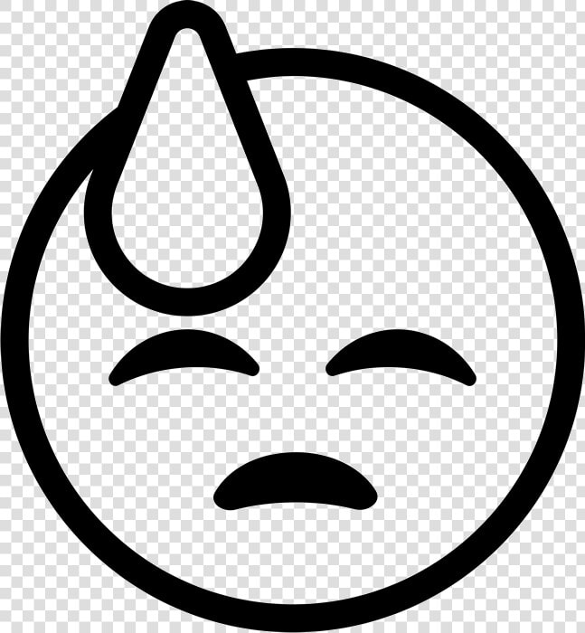 Cold Sweat Emoji Stamp  HD Png DownloadTransparent PNG