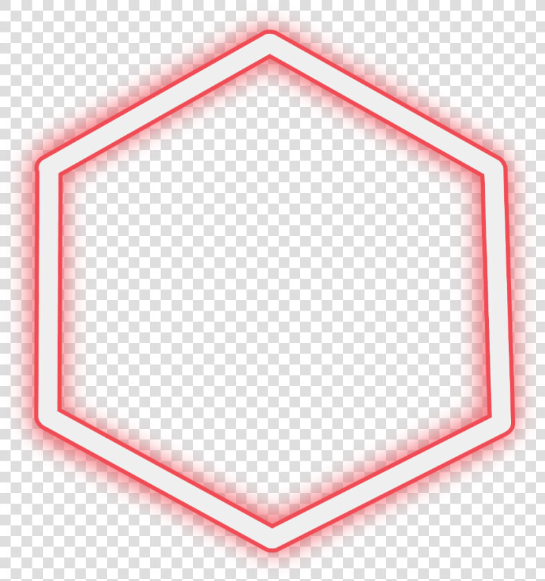  neon  hexagon  red  round  freetoedit  circle  geometric   Heart  HD Png DownloadTransparent PNG