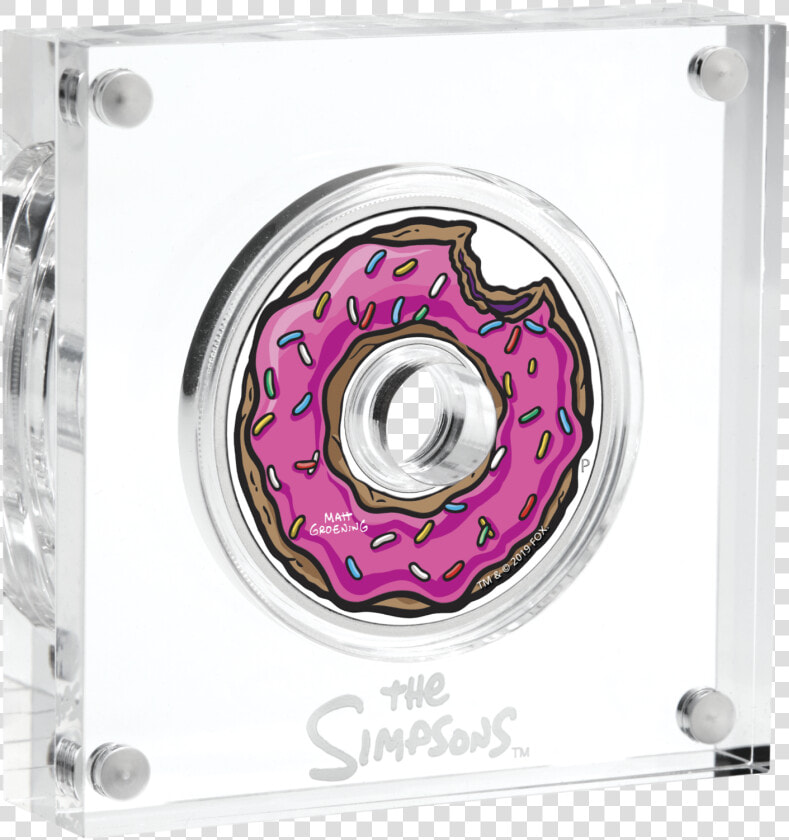 2019 Simpsons Donut 1oz  1 Silver   Simpsons Donut Coin  HD Png DownloadTransparent PNG
