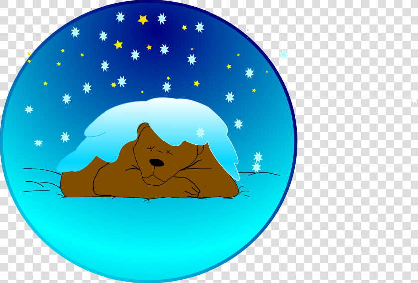 Sleeping Bear Under The Snow Clip Arts   Winter Sleep Clip Art  HD Png DownloadTransparent PNG
