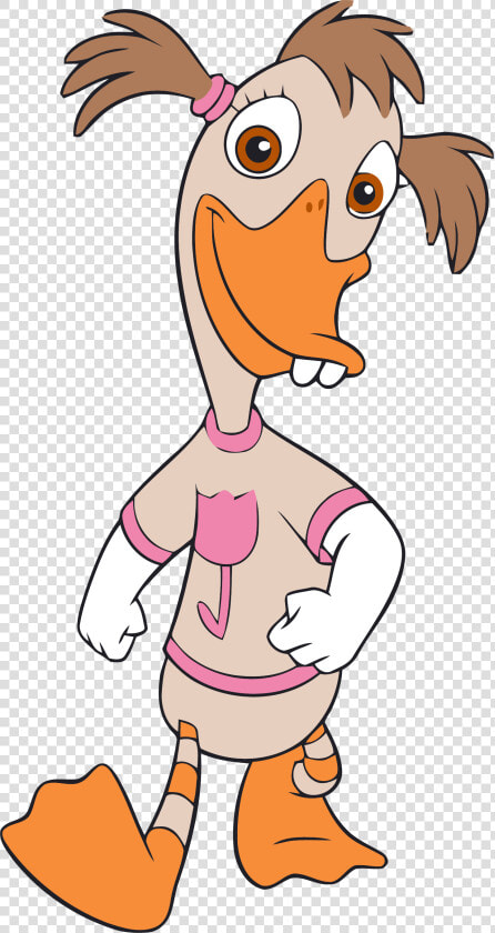 Abby Mallard Walking Clipart Png   Chicken Little Cartoon Characters  Transparent PngTransparent PNG