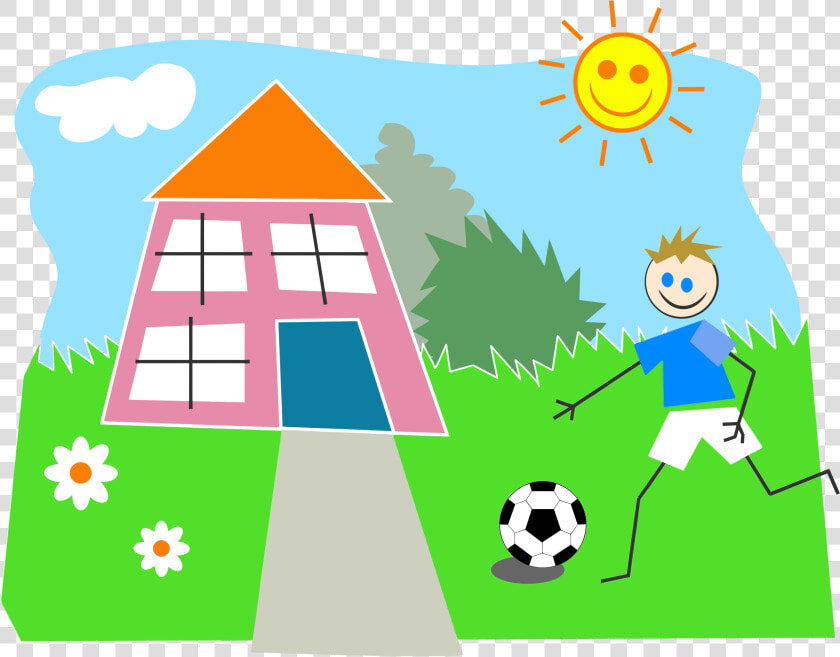 Grass Clipart Kid Clip Art Transparent Library   Boy Play Outside Clipart  HD Png DownloadTransparent PNG