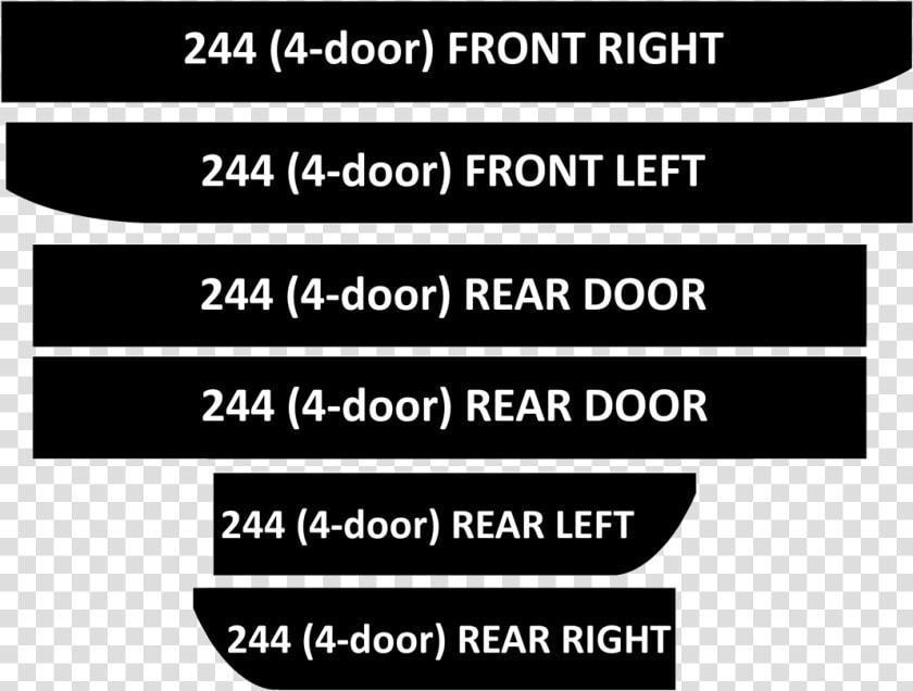 Volvo 240 Side Door Vinyl Stripe Kits   Symmetry  HD Png DownloadTransparent PNG