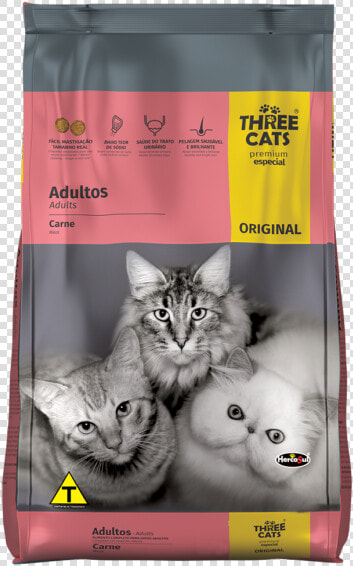 Original Gatos Adultos Carne   Three Cats Super Premium  HD Png DownloadTransparent PNG