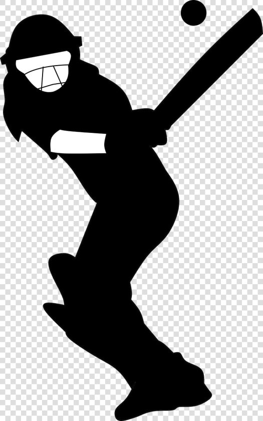 Silhouette  Cricket  Batting  Batter  Girl  Junior   Girl Playing Cricket Silhouette  HD Png DownloadTransparent PNG