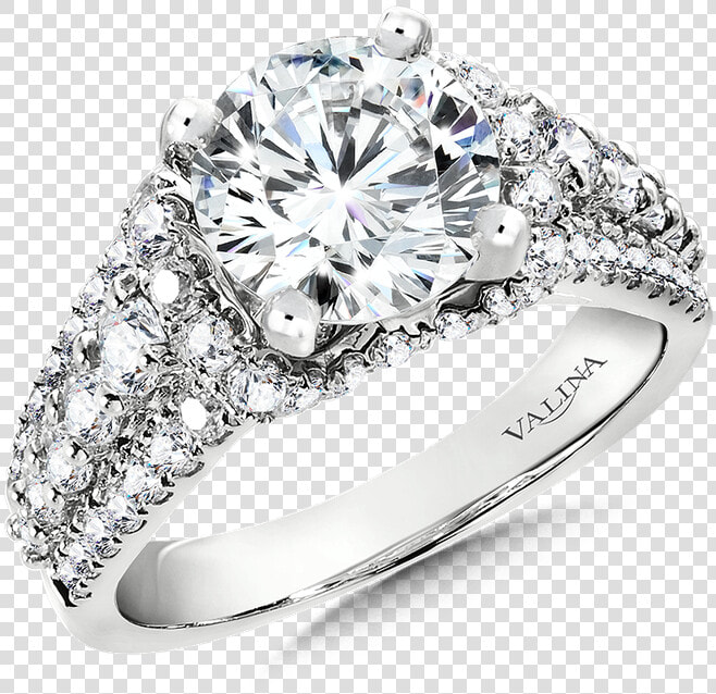 Valina Diamond Engagement Ring Mounting In 14k White   Engagement Ring  HD Png DownloadTransparent PNG
