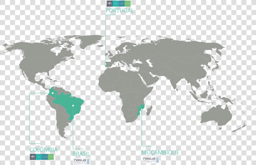 Its Presence Intensified In Brazil And Mozambique After   World Map Outline 2017  HD Png DownloadTransparent PNG