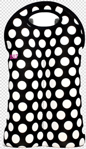 Built Ny 2 Bottle Tote Black  amp  White Dots   Polka Dot Beach Towel  HD Png DownloadTransparent PNG