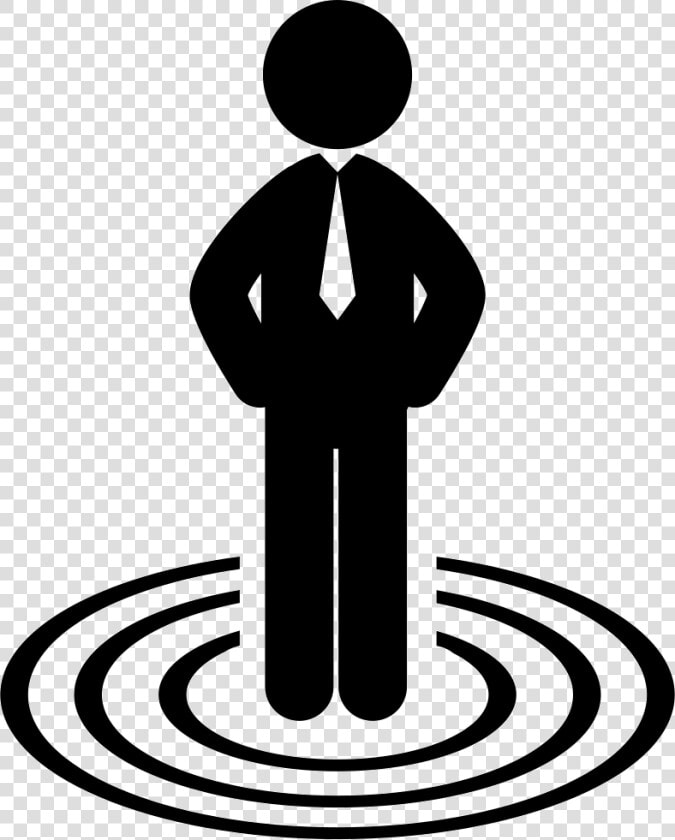 Businessman Standing On Business Target Concentric  HD Png DownloadTransparent PNG