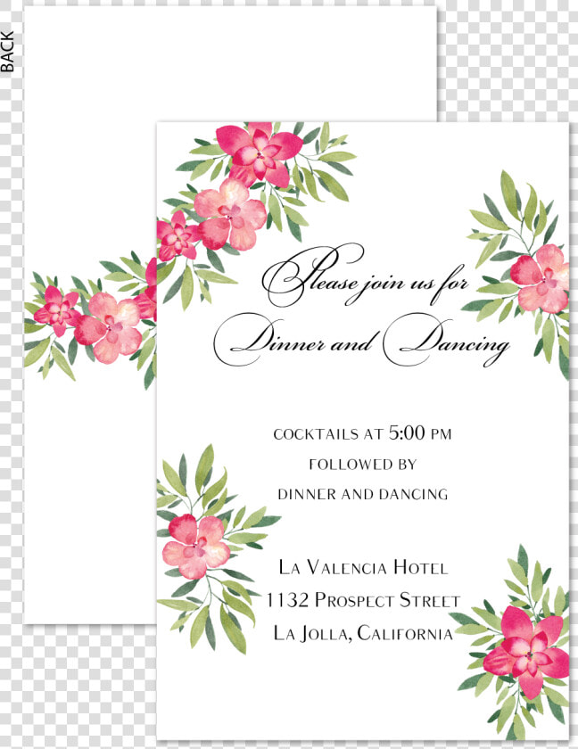 Spring Flowers Invitation Reception Card data caption   African Daisy  HD Png DownloadTransparent PNG