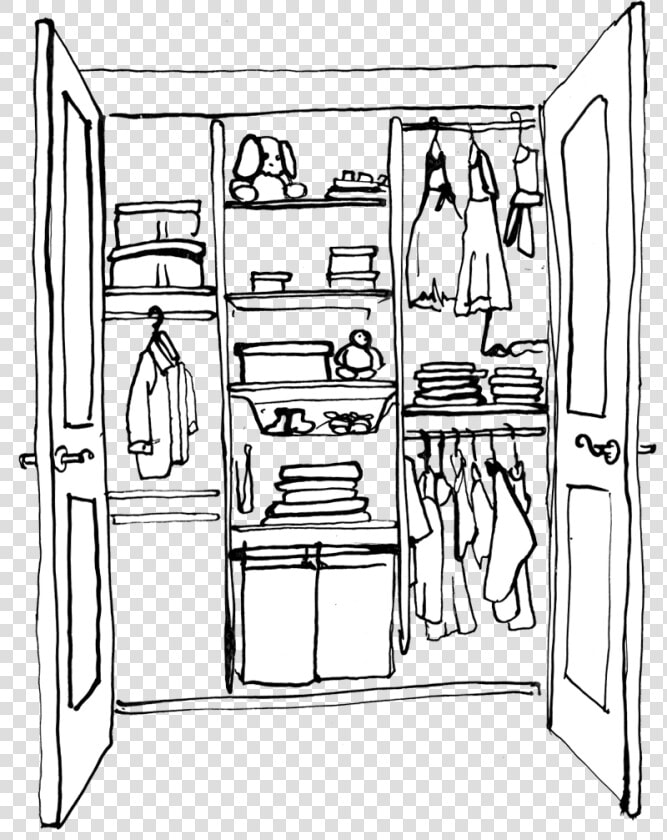 Clothes Closet Clipart   Clothes Closet Clipart Black And White  HD Png DownloadTransparent PNG