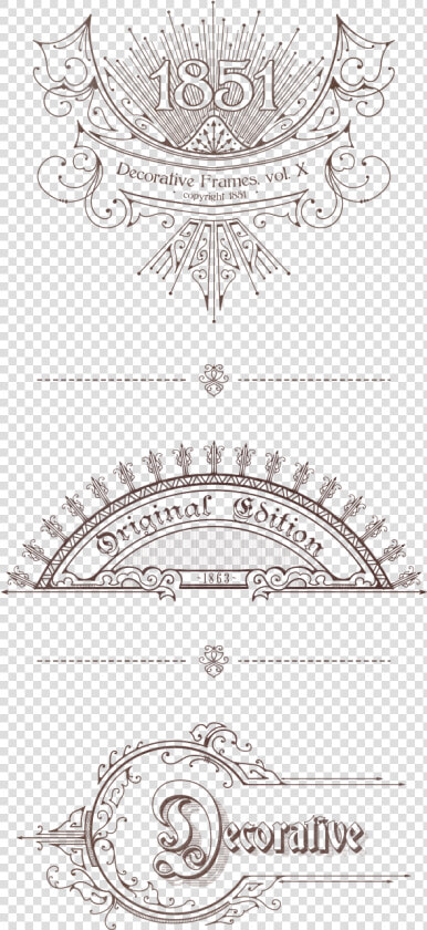 Vintage Ornaments I Made A Year Ago   Technical Drawing  HD Png DownloadTransparent PNG