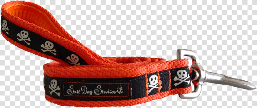 Black On Orange Skulls Ribbon Dog Lead  HD Png DownloadTransparent PNG