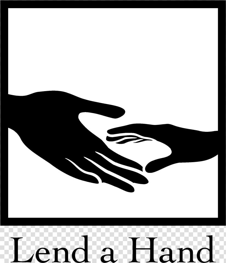 Lend A Hand Logo Black And White   Rotary International  HD Png DownloadTransparent PNG