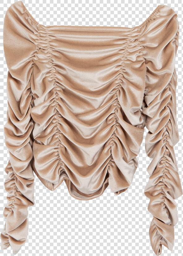 Quietlabruched Wide Neck Blouse   Silk  HD Png DownloadTransparent PNG