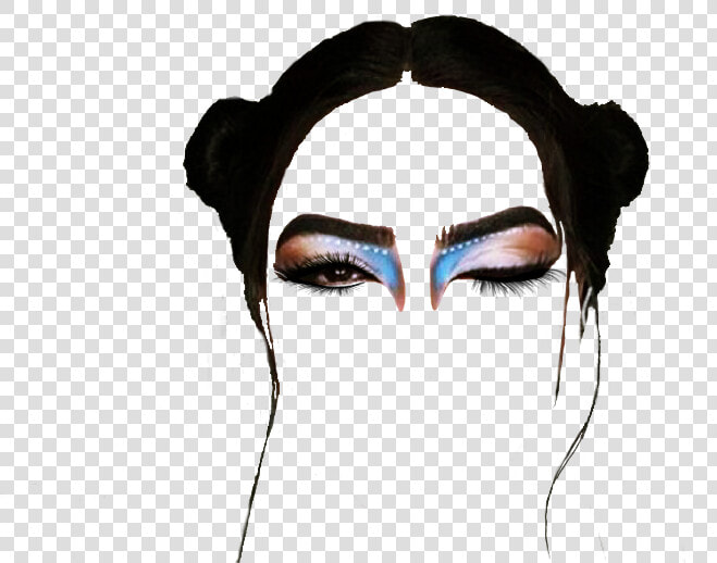 Ftestickers Wig Eyes Makeup Spacebuns Render Freetoedit   Eye Makeup Clipart Transparent  HD Png DownloadTransparent PNG