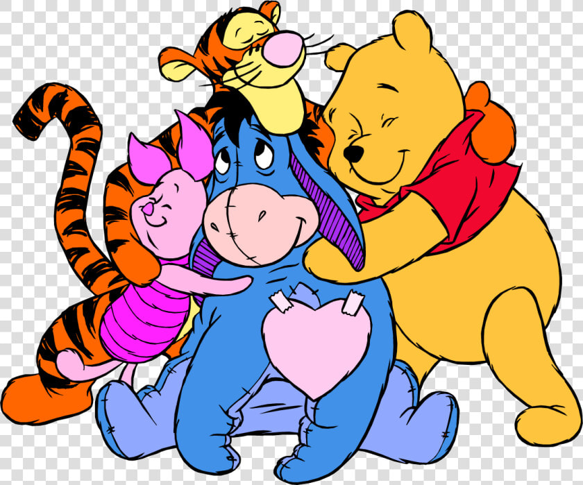 Disney Character Clipart   Group Hugs And Kisses  HD Png DownloadTransparent PNG