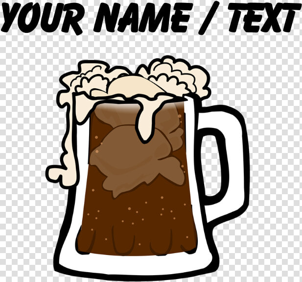 Custom Root Beer Float Sports Water Bottle   Root Beer Float Cartoon  HD Png DownloadTransparent PNG