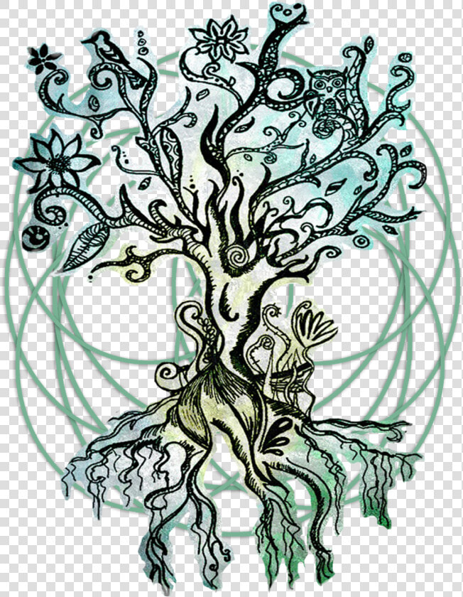 Kali Drawing Psychedelic   Psychedelic Tree Png  Transparent PngTransparent PNG