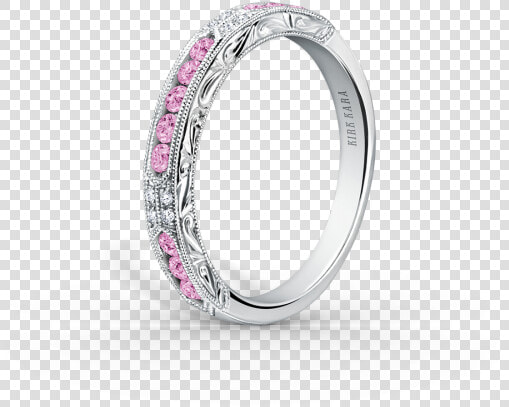 Charlotte Platinum Ladies Wedding Band Cottage Hill   Yellow Gold Pink Sapphire Wedding Bands  HD Png DownloadTransparent PNG