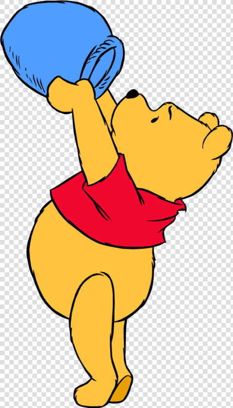 Disney Winnie The Pooh Clip   Winnie The Pooh Holding Honey Pot  HD Png DownloadTransparent PNG