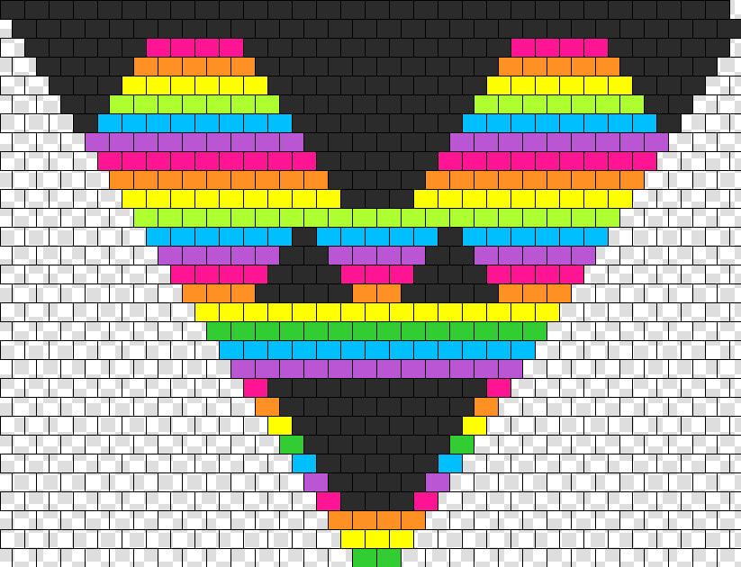Rainbow Deadmau5 Bandana Bead Pattern   Pony Bead Bikini Pattern  HD Png DownloadTransparent PNG