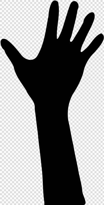 Raised Hand In Silhouette   Child Hand Silhouette Png  Transparent PngTransparent PNG