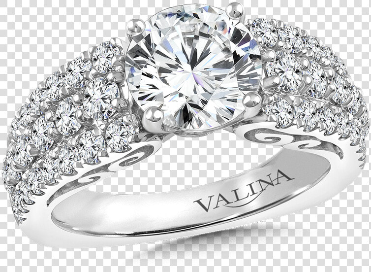 Valina Diamond Engagement Ring Mounting In 14k White   White Gold Diamond Ring Designs  HD Png DownloadTransparent PNG