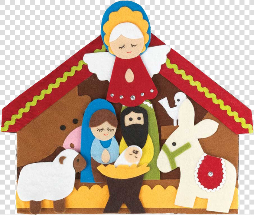 Nativity Scene   Png Download   Felt Nativity  Transparent PngTransparent PNG