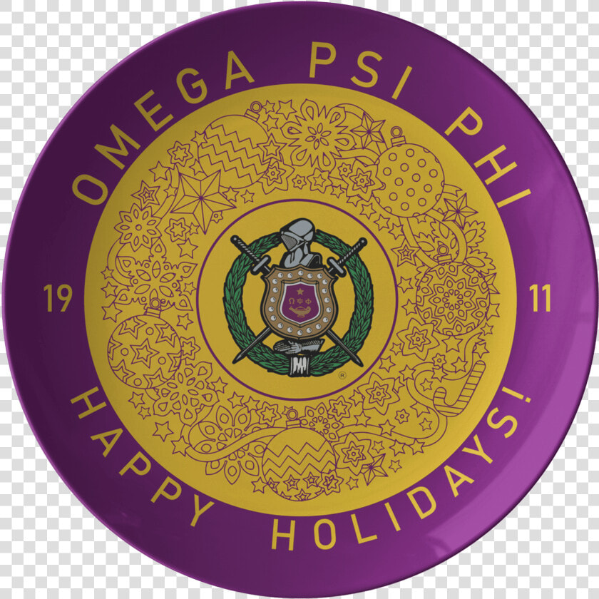 Omega Psi Phi Christmas Plate   Circle  HD Png DownloadTransparent PNG