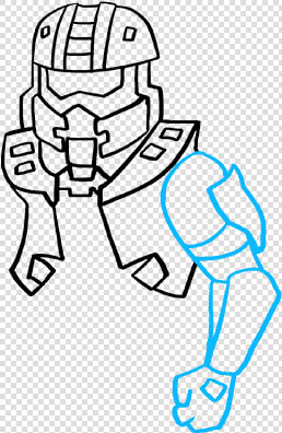 How To Draw Master Chief From Halo   Drawing Master Chief  HD Png DownloadTransparent PNG