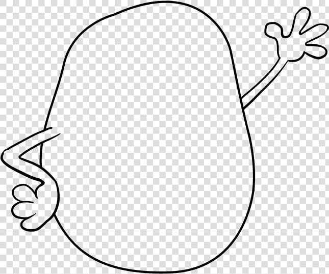 How To Draw Potato   Drawing Of A Potato  HD Png DownloadTransparent PNG