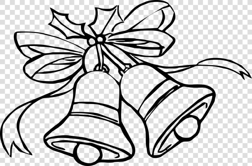 Christmas Bells Drawing   Christmas Bells Line Art  HD Png DownloadTransparent PNG