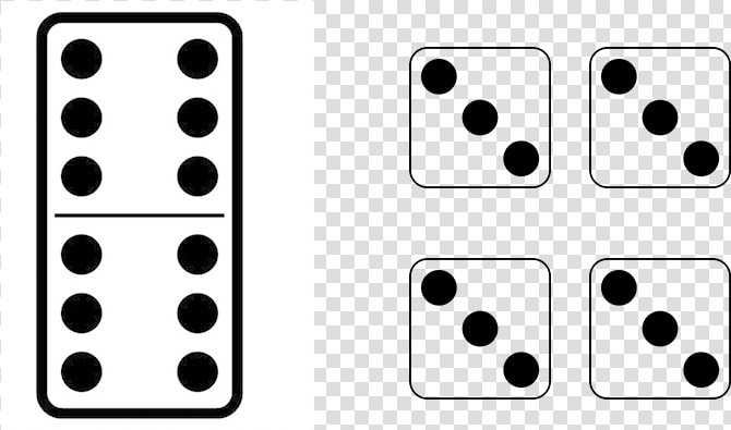 Dominoes   Same And Different Dice  HD Png DownloadTransparent PNG